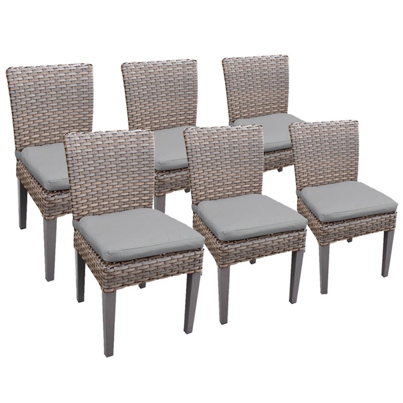 Tk Classics Oasis Patio Dining Side Chair In Gray Set Of 6 Walmart Com Walmart Com