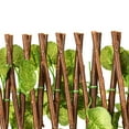 thumbnail image 3 of Artificial Leaf Expandable Decor Fence Screen 40cm Plant Leaves Stretchable Wooden Garden, 3 of 6