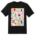 thumbnail image 2 of Plus Size Shirt for Women Black Tops for Women Short Sleeves Shirt for Women Watercolor Flower T Shirt Crewneck Shirt for Women XL, 2 of 5
