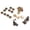 Bronze, variant on Suodoka 10Pcs 15mm (0.59 inches) Metal Press Stud Snap Button Fastener Clothes Sewing Accessories - Black
