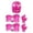 pink, variant on Protective Gear Set for Skating Scooter Sports Adjustable Wrist Knee Elbow Pads 7 Pcs 5-12 Years Girls Boys pink