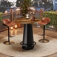 thumbnail image 2 of 39.4" H Bar Pub Table, Round Bistro Cocktail Table, Industrial Home Bar High Top Unit（2PC), 2 of 7