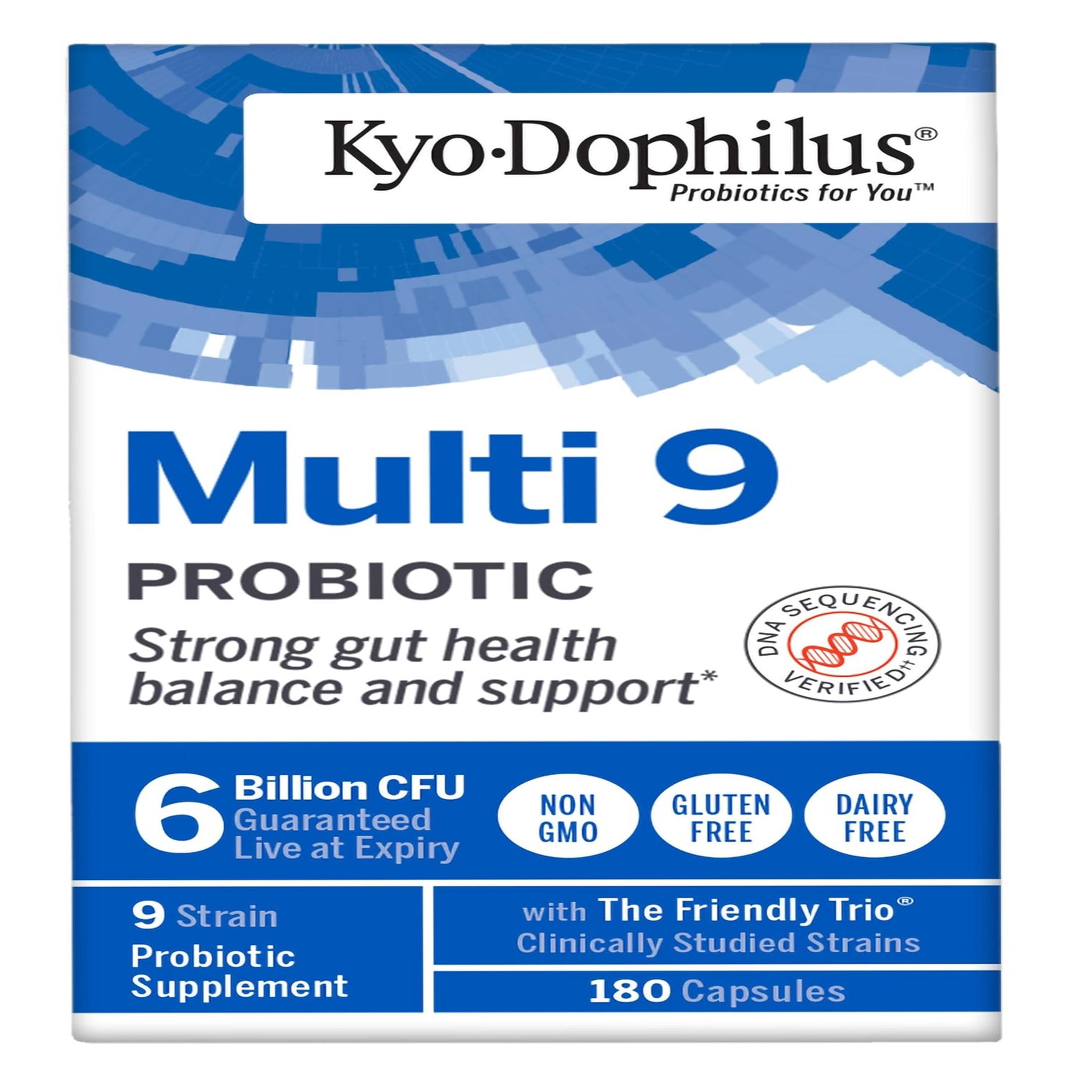 Kyo-Dophilus Multi 9 Probiotic, Strong gut health balance and support*, 180 capsules