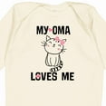 thumbnail image 4 of Inktastic My Oma Loves Me Girl Cat Girls Long Sleeve Baby Bodysuit, 4 of 5