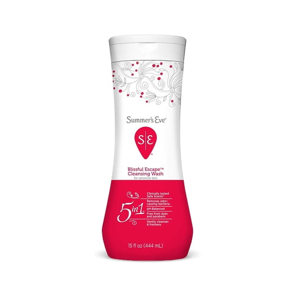 5 Pack Summer's Eve Cleansing Wash, Blissful Escape, 15 fl oz