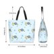 thumbnail image 5 of Balery Cartoon Turtle Bolsa Tote Estilo Estético con Cremalleras, Bolsa de Hombro, Bolsa de Compras Grande y Plegable, 5 of 8