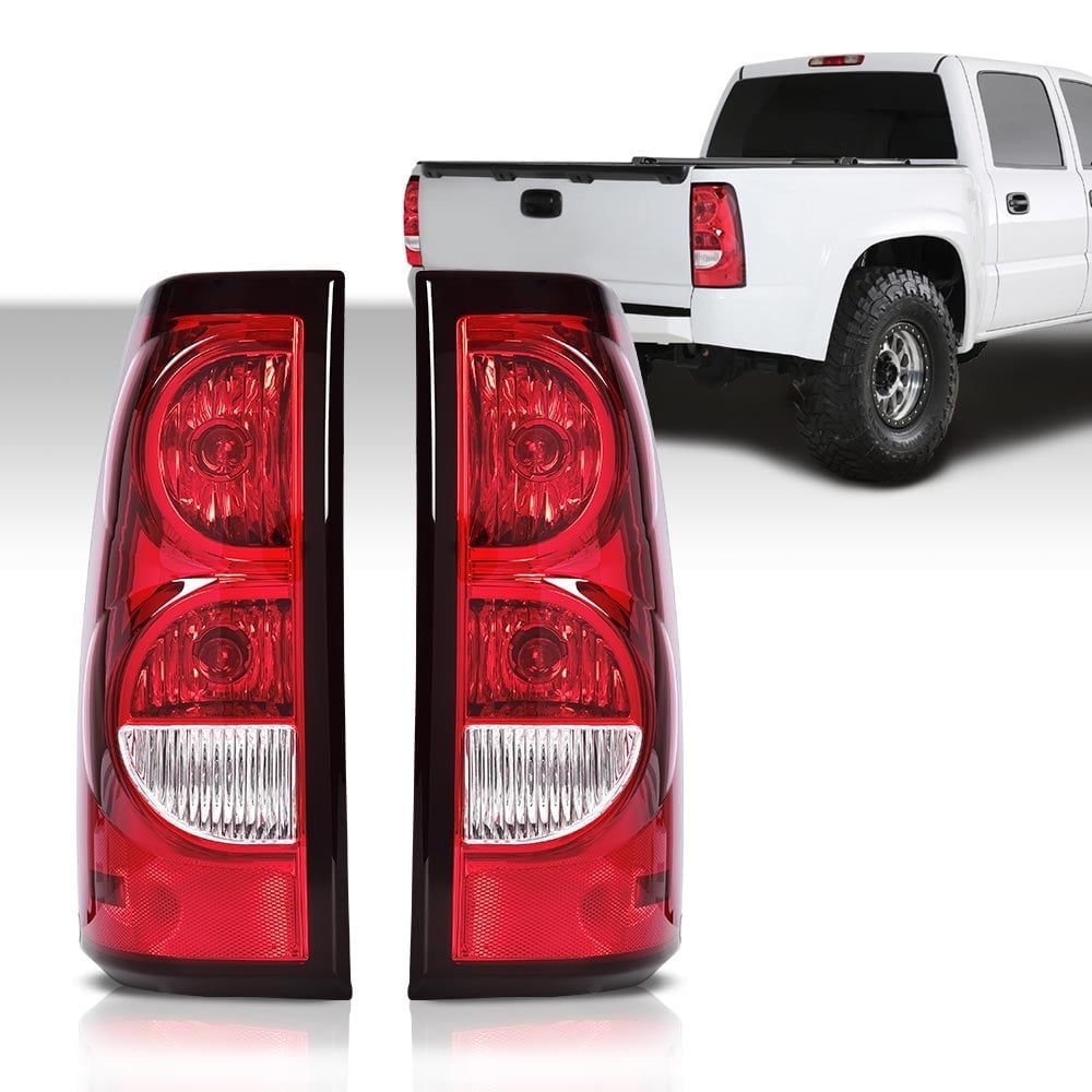 PIT66 Tail Lights Lamps 2pcs LH RH Fit for Chevy Silverado 1500 2500 3500 HD 2003-2006