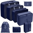 thumbnail image 1 of Juego organizador de viaje de 8 piezas: ¡cubos de embalaje para un viaje eficiente! Bolsa ordenada para zapatos, 1 of 10