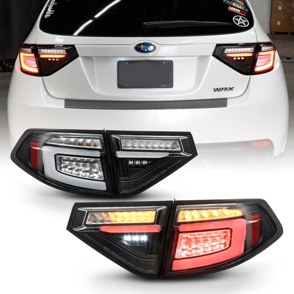 For 2008-2014 Subaru Impreza WRX Hatchback LED Tail Lights w/Sequential Signal