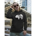 thumbnail image 2 of Mama Bear White Drawing Hoodie Women -GoatDeals Designs, Female x-Large, 2 of 4