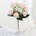 thumbnail image 2 of GROWTH TANK 10 Têtes Camélia Artificiel pour Table de Mariage Rose Clair, 2 of 9