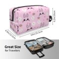 thumbnail image 4 of Goofa Rabbit Face Printed Toiletry Bag with Handle,Large Capacity Travel Makeup Cosmetic Bag for Women, Carry on Airport Airline Compliant Bag, 4 of 9