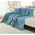 thumbnail image 3 of Nvzi Couch Cover Chenille Sofa Covers Boho Tassel Sofa Towel Cover for Living Room Sofa Easy Fit Washable Furniture Sofa Protector 70.87*165.35inch (Blue), 3 of 4