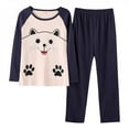thumbnail image 3 of CNKOO Promotion Clearance!Cartoon Printed Sleepwear Set Long Sleeve Women Pajamas Set Soft Loose Home Clothes, 3 of 6