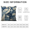 thumbnail image 5 of COMIO  Chinoiserie Crane Bird Peacock Pillow Cover Blue Flower and Bird Asian Garden Check Pillow Chinoiserie Pillows Vintage Farmhouse Throw Pillow for Sofa Chair Car, 5 of 5