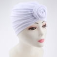 thumbnail image 3 of Sombrero Anudado de Invierno para Niños para Mujer, Gorro Envolvente para La Cabeza, Sombrero Indio, Turbante Blanco, 3 of 7