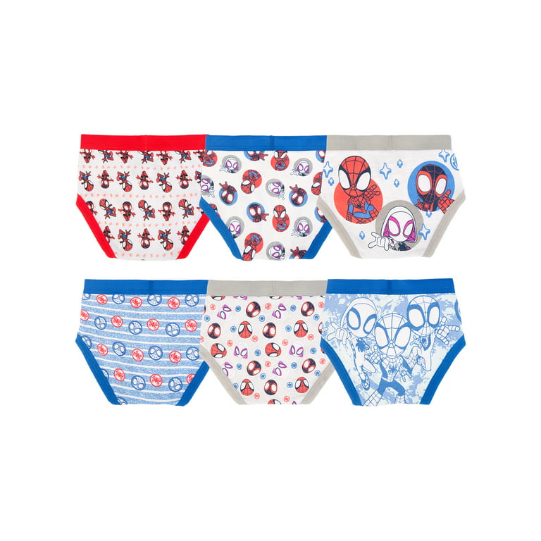 Spiderman Toddler Boys' Underwear, 6 Pack Sizes 2T-4T 