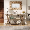 thumbnail image 4 of Tribesigns Wood Console Table 70-Inch Long Sofa Table, Farmhouse Entryway Tables Vintage Couch Table, 4 of 6
