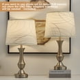 thumbnail image 4 of White Lampshades Set of 2 for Table Floor Lamp, Lampshades with with Line Design, 12.7" Top x 12.7" Bottom x 10" High, Natural Linen Hand Crafted, Lamp Shade Harp Holder Included, 4 of 8