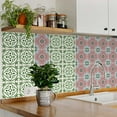 thumbnail image 3 of Mi Alma Floral Pink Green Tile Stickers - Removable Vinyl 4x4, 24 pcs, 3 of 9