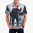 thumbnail image 2 of Lsque Chucky Pattern Golf Shirts for Men Dry Fit Print Moisture Wicking Performance Short Sleeve Polo Shirt-3X-Large, 2 of 7