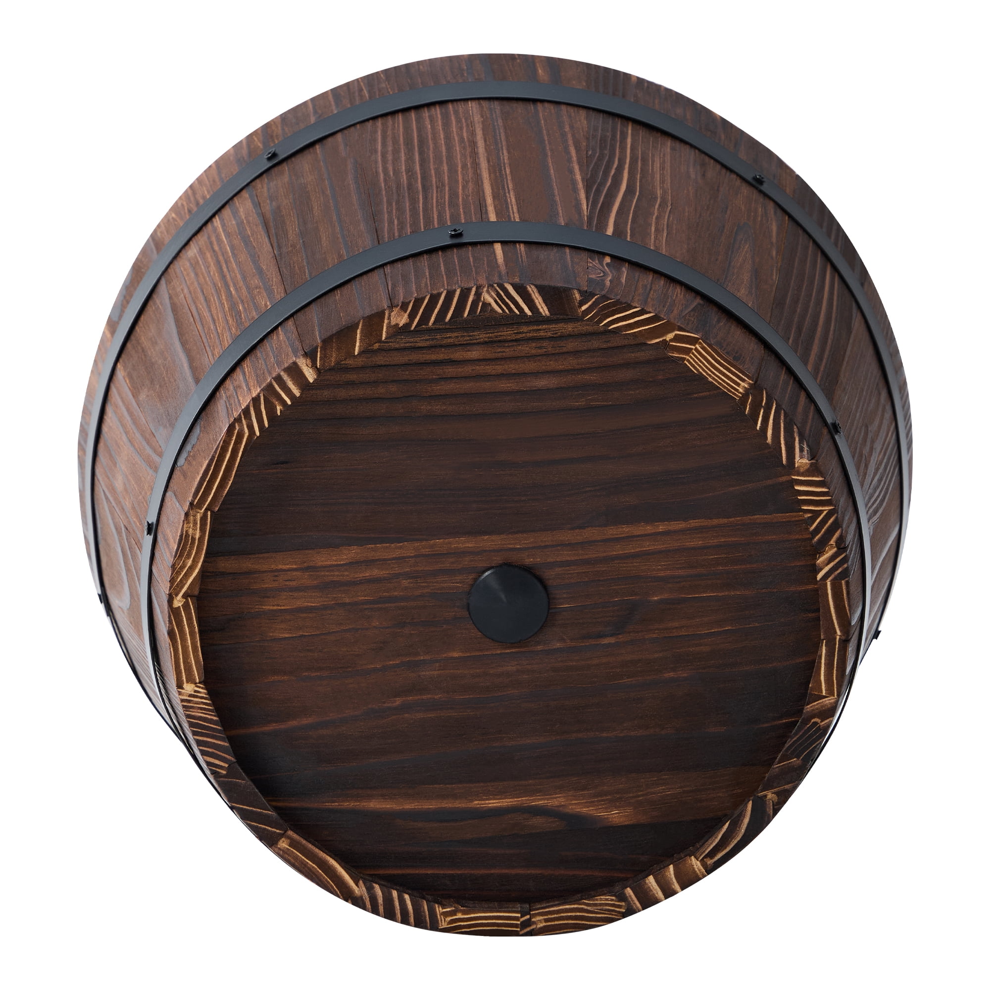 Better Homes & Gardens 13.5 in Wood Whiskey Barrel Planter