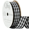thumbnail image 2 of Offray Ribbon, Black 7/8 inch Gingham Check Woven Ribbon, 9 feet, 2 of 10