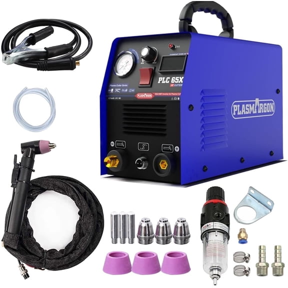PLASMARGON  Plasma Cutting CUT65 65A Plasma Cutter Dual Voltage 110V 220V IGBT DC Inverter High Precision Metal Cutting Machine for Beginners DIY