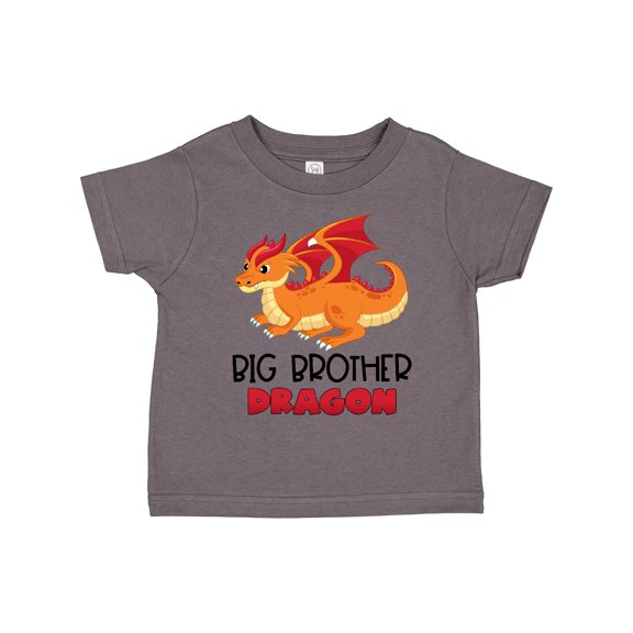 Inktastic Big Brother Cute Red and Orange Dragon Boys Toddler T-Shirt