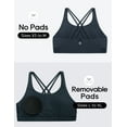 thumbnail image 3 of CRZ YOGA Girls Butterluxe Cross Back Sports Bra Yoga Athletic Casual Tops Scoop Neck Padded Crop Kids Teen, 3 of 7
