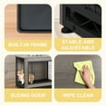 thumbnail image 6 of Walsunny Wooden Dog Crate Furniture,Double-Doors Kennel Indoor with Divider and Removable Tray,End Table Dog Crate for Decoration 32.5"L x 22.0"W x 25.0"H，Grey, 6 of 7