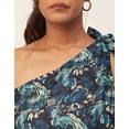 thumbnail image 6 of Moomaya Tie-Up One Shoulder Tops For Women, Sleeveless Printed Summer Crop Top, 6 of 8