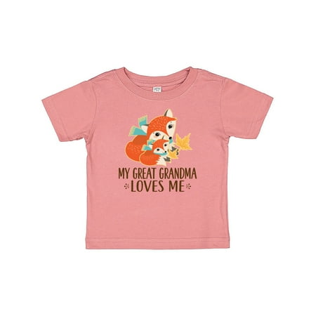 

Inktastic My Great Grandma Loves Me Fox Gift Baby Boy or Baby Girl T-Shirt