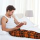 thumbnail image 5 of Balery Halloween Tartan Plaid Pantalones de pijama para hombre, pijama ultraligero, pantalón de descanso-Large, 5 of 6