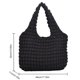 thumbnail image 3 of Bolso de mano con burbujas para mujer, Bolso Hobo con nube bonita, Bolso de compras para mujer (negro), 3 of 8