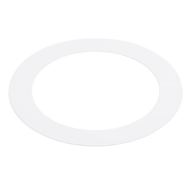 Uxcell 3.58" ID 4.53" OD Goof Rings for Recessed Light, White Goof Metal Trim Ring