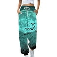 thumbnail image 5 of QATAINLAV Womens Baggy Cinch Bottoms Jogger Pants with Pockets Casual Drawstring Waist Sweatpant Halloween Novelty Graphic Print Trousers Gifts for Mom Multicolor S, 5 of 6