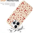 thumbnail image 4 of Christmas Beige Print Phone Case for iPhone 16 Pro 6.3", Aesthetics Pattern Design Soft TPU Silicone Xmas Cases, Shockproof Bumper Protector Camera Girls Women Cover, Snowflake Deer, 4 of 6