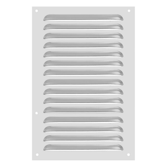 Cubierta de ventilación de aluminio Uxcell de 8 x 12 pulgadas, cubierta de rejilla de ventilación HVAC con lamas, tono plateado