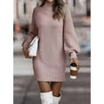 thumbnail image 6 of Cardigan Sweaters for Women Open Front Fall and Winter Sweaters Long Sleeve Loose Casual Coat Top Pink S, 6 of 9