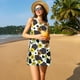 thumbnail image 3 of Fotbe Black Cow Sunflowers Vestido de Verano sin Mangas para Mujer – Vestido Midi Línea A, Estilo Camiseta Floral, Vestido Playero Casual y Fluido, 3 of 7