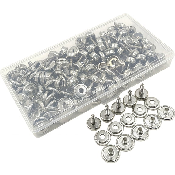 50 Pack 15mm Stainless Steel Snap Fasteners Tarp And Canvas Projects
