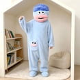 thumbnail image 2 of Funny Big‑Mouth Monster Adult Onesie Pajamas, Coral Fleece One‑Piece Cartoon Cosplay Costume Loungewear Party, 2 of 5