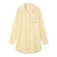 thumbnail image 6 of Conairie Swimsuit Coverup for Women Beach Cover Up Jacket Bikini Cardigan Button Down Shirt Solid Color Loose Fit Beige L, 6 of 6
