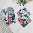 thumbnail image 5 of Watercolor Butterfly Oven Mitt And Pot Holder Set Oven Glove for Kitchen Baking Cooking Grilling, 5 of 6