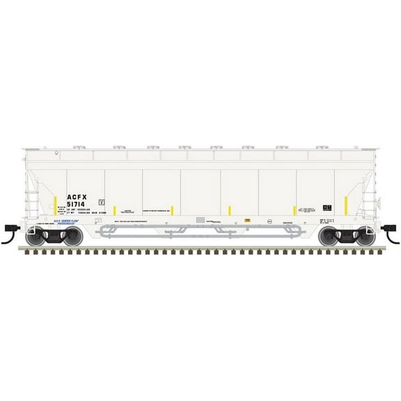 Atlas HO Scale Pressureaide Centerflow Hopper Solvay Chemicals/ACFX #51431
