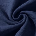 thumbnail image 4 of WULMLEO Mens Casual Shorts 9" Flat Front Elastic Waist Linen Dress Shorts Lightweight Summer Bottoms with Pockets Navy 2XL, 4 of 8