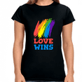 thumbnail image 2 of Love Wins LGBT Gay Pride Month Rainbow Lesbian Transgender Shirts for Women, 2 of 8