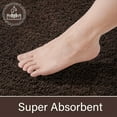 thumbnail image 3 of Junovo Soft Bathroom Rug Runner Absorbent Microfiber Bath Rugs for Bathroom Non Slip Bath Mat for Tub, Shower Floor,17"x24",Brown, 3 of 5