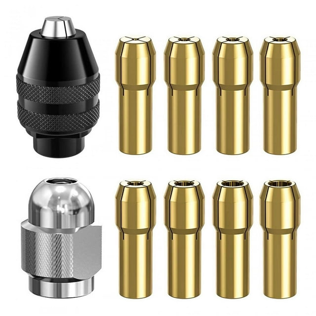 Juego de portabrocas M8 para adaptador de broca de vástago de 1/32" (0,8 mm) a 1/8" (3,2 mm) Pinza de broca eléctrica compatible con herramientas Zulema Portabrocas